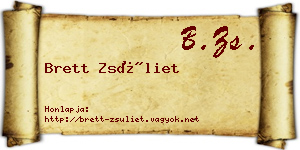 Brett Zsüliet névjegykártya